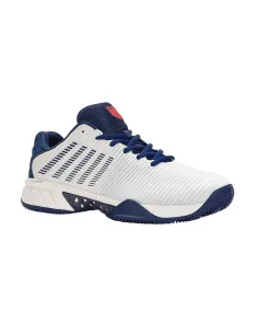 Kswiss Hypercourt Express 2 Hb Blanco Azul Marino Junior | Ofertas de pádel